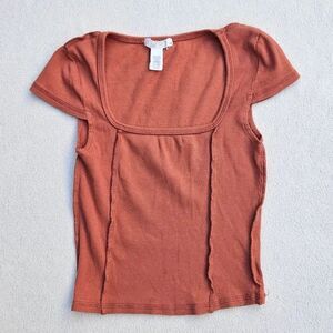 Full Tilt Short Sleeve Rust Top Size XS
